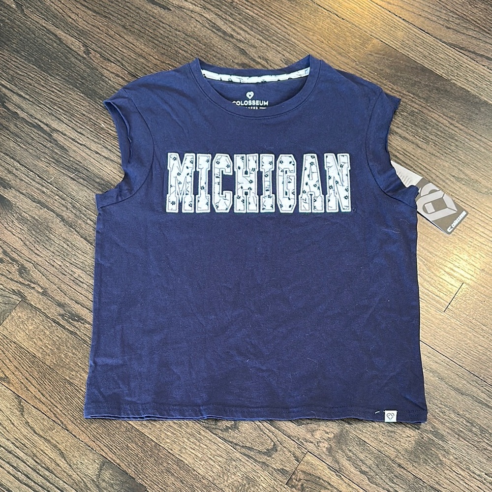 Colosseum Women’sBlue Michigan Tank Top U of M Small S NEW NWT
